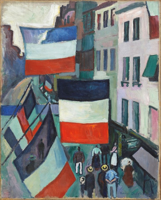 ラウル・デュフィ《旗で飾られた通り》〔1906年〕Photo:ⒸGeorges Meguerditchian-Centre Pompidou,MNAM-CCI