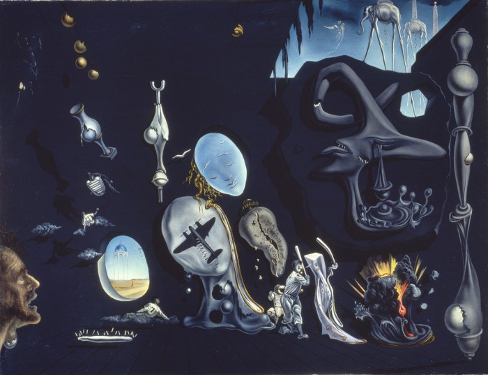 サルバドール・ダリ《ウラニウムと原子による憂鬱な牧歌》〔1945年　カンヴァスに油彩 　国立ソフィア王妃芸術センター蔵〕Collection of the Museo Nacional Centro Arte Reina Sofia,MadridⒸSalvador Dalí,Fundació　Gala-Salvador Dalí、JASPAR,Japan,2016