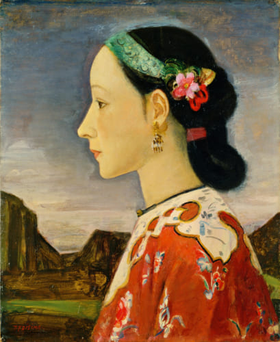 藤島武二《女の横顔》1926-1927（大正15-昭和2）年　ポーラ美術館蔵