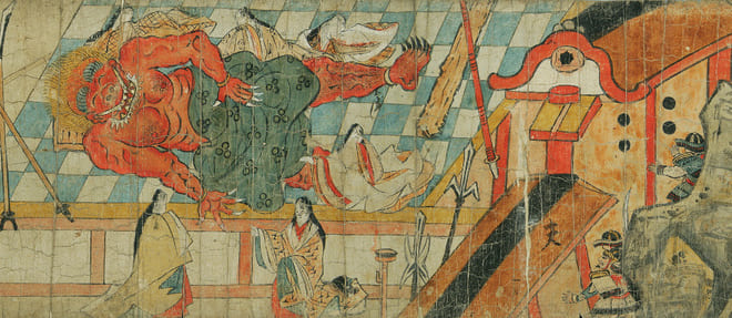 酒呑童子絵巻（部分）　1巻　紙本着色・墨書　日本・室町時代　16世紀　根津美術館蔵
