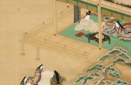 源氏物語朝顔図（部分）　土佐光起筆　1幅　日本・江戸時代　17世紀　根津美術館蔵