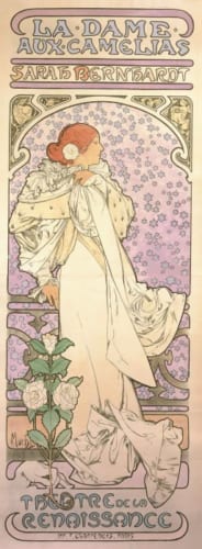 アルフォンス・ミュシャ《椿姫》1896年　カラーリトグラフ　ミュシャ財団蔵　(C)Mucha Trust 2019