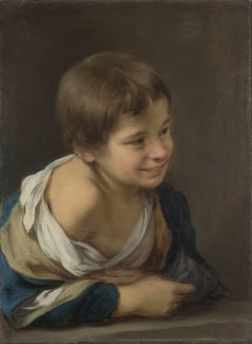 バルトロメ・エステバン・ムリーリョ《窓枠に身を乗り出した農民の少年》1675-80年　油彩・カンヴァス　(C)The National Gallery, London. Presented by M.M. Zachary, 1826
