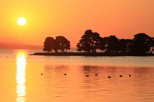 松江市の代名詞、宍道湖の夕日
