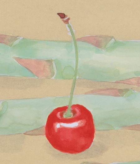 堀文子「命といふもの」描き下ろし原画『桜桃とアスパラガス』を特別 