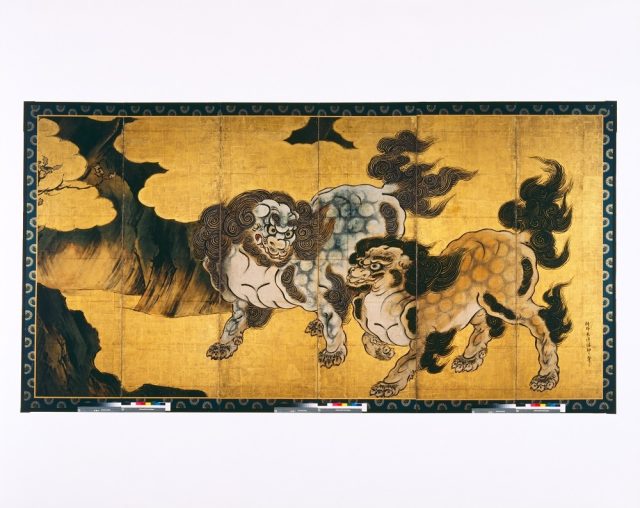 唐獅子図屏風